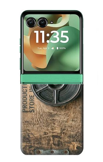 S4108 Vintage Camera Film Reel Artwork Case For Motorola Razr 70+,60+, Razr+ (2026, 2025, 2024)