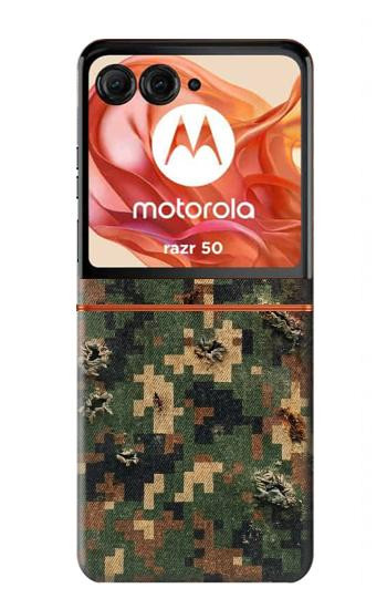 S4091 Green Digital Camouflage Pattern Case For Motorola Razr 70,60,50, Razr (2026, 2025, 2024)
