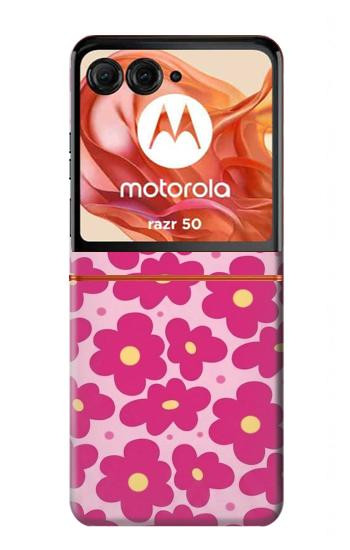 S4097 Pink Floral Seamless Pattern Design Case For Motorola Razr 70,60,50, Razr (2026, 2025, 2024)