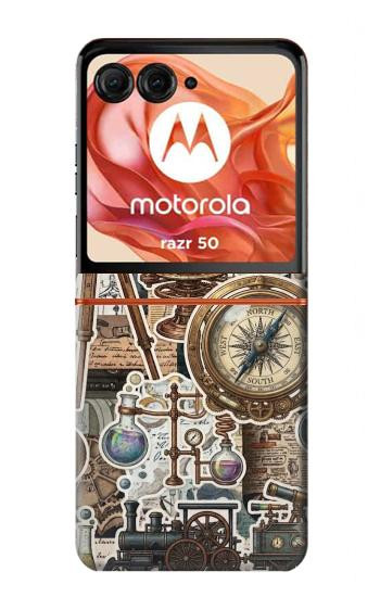 S4100 Vintage Scientific Discovery Collage Case For Motorola Razr 70,60,50, Razr (2026, 2025, 2024)
