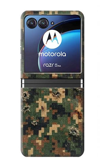S4091 Green Digital Camouflage Pattern Case For Motorola Razr 40 Ultra