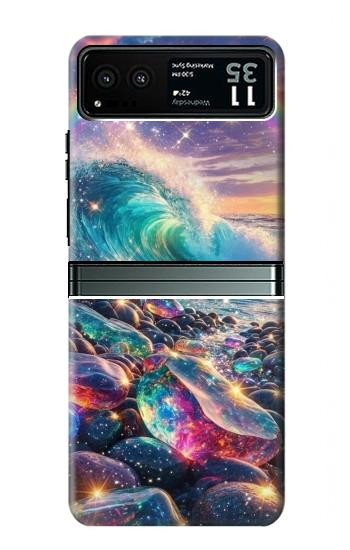 S4084 Rainbow Ocean Wave Fantasy Case For Motorola Razr 40