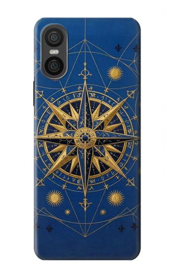S4086 Nautical Compass Maritime Design Case For Sony Xperia 10 VI