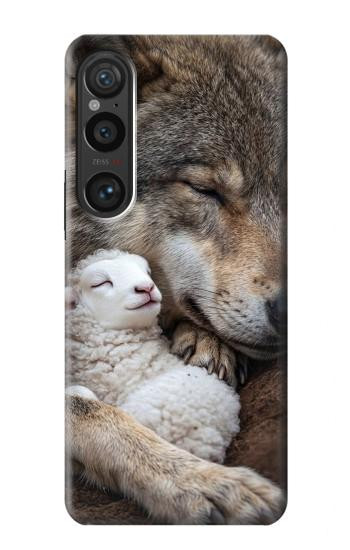 S4089 Gentle Wolf And Lamb Friendship Art Case For Sony Xperia 1 VI