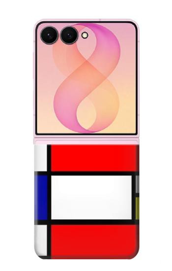 S0157 Composition Red Blue Yellow Case For Samsung Galaxy Z Flip 8