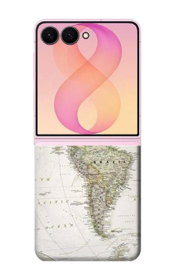 S0604 World Map Case For Samsung Galaxy Z Flip 8