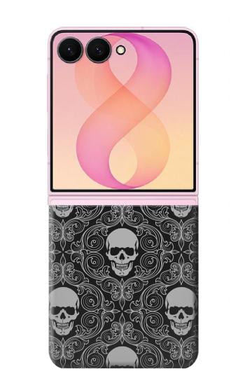 S2371 Skull Vintage Monochrome Pattern Case For Samsung Galaxy Z Flip 8