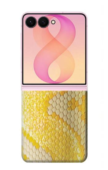 S2713 Yellow Snake Skin Graphic Printed Case For Samsung Galaxy Z Flip 8