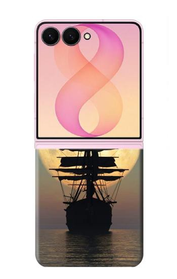 S2897 Pirate Ship Moon Night Case For Samsung Galaxy Z Flip 8