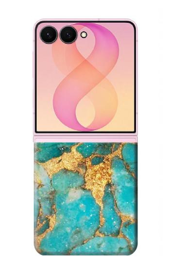 S2906 Aqua Turquoise Stone Case For Samsung Galaxy Z Flip 8