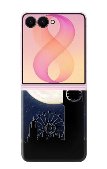 S3249 Peter Pan Fly Full Moon Night Case For Samsung Galaxy Z Flip 8
