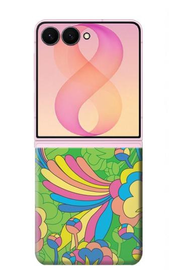 S3273 Flower Line Art Pattern Case For Samsung Galaxy Z Flip 8