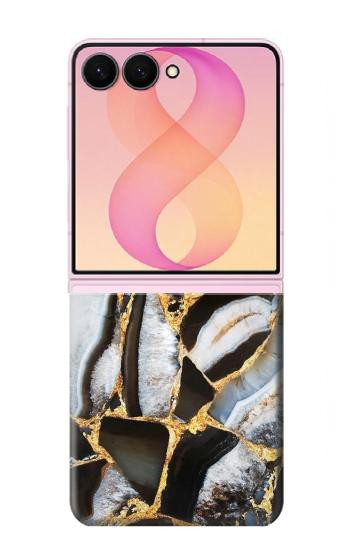 S3419 Gold Marble Graphic Print Case For Samsung Galaxy Z Flip 8