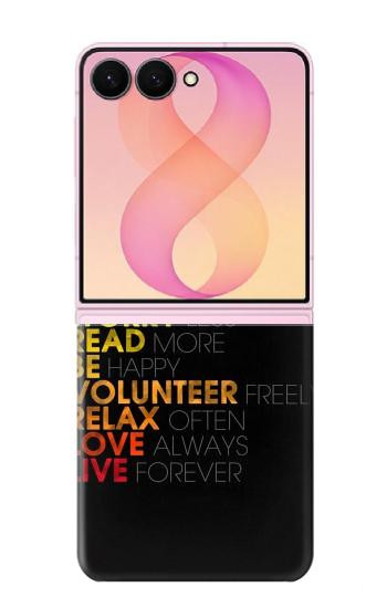 S3523 Think Positive Words Quotes Case For Samsung Galaxy Z Flip 8