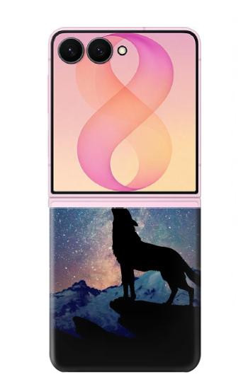 S3555 Wolf Howling Million Star Case For Samsung Galaxy Z Flip 8