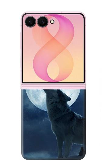 S3693 Grim White Wolf Full Moon Case For Samsung Galaxy Z Flip 8