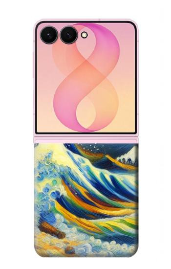 S4005 Oil Color Painting Great Waves Case For Samsung Galaxy Z Flip 8