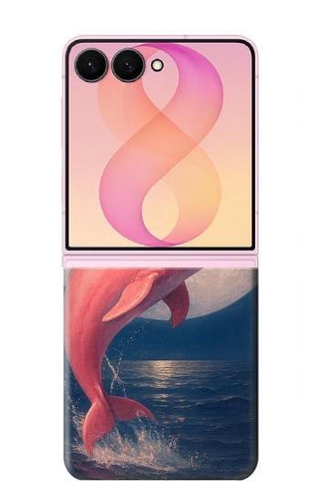 S4045 Dolphin Moon Night Case For Samsung Galaxy Z Flip 8