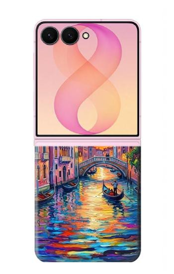 S4083 Colorful Painting Moonlit Venice City Case For Samsung Galaxy Z Flip 8