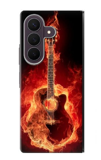 S0415 Fire Guitar Burn Case For Samsung Galaxy Z Fold 8 Ultra