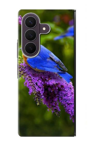 S1565 Bluebird of Happiness Blue Bird Case For Samsung Galaxy Z Fold 8 Ultra