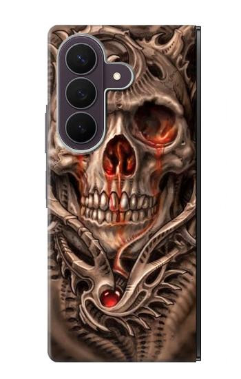S1675 Skull Blood Tattoo Case For Samsung Galaxy Z Fold 8 Ultra