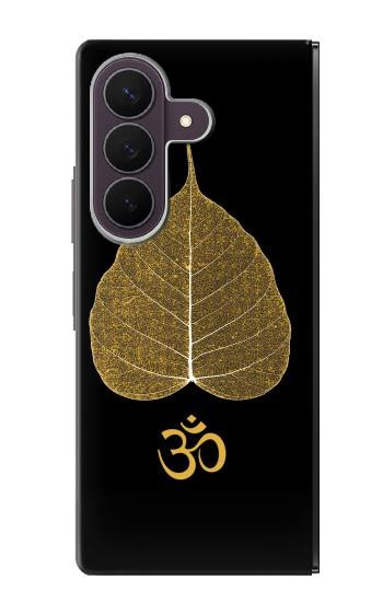 S2331 Gold Leaf Buddhist Om Symbol Case For Samsung Galaxy Z Fold 8 Ultra