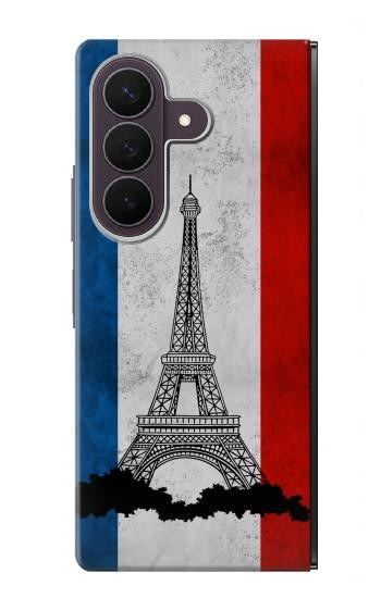 S2859 Vintage France Flag Eiffel Tower Case For Samsung Galaxy Z Fold 8 Ultra