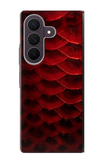 S2879 Red Arowana Fish Scale Case For Samsung Galaxy Z Fold 8 Ultra