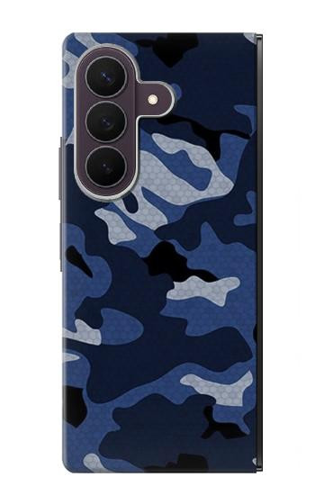 S2959 Navy Blue Camo Camouflage Case For Samsung Galaxy Z Fold 8 Ultra