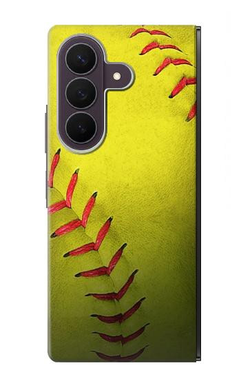 S3031 Yellow Softball Ball Case For Samsung Galaxy Z Fold 8 Ultra