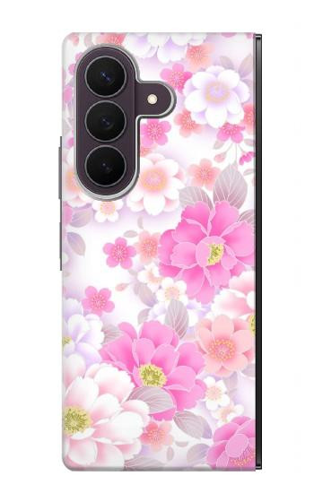 S3036 Pink Sweet Flower Flora Case For Samsung Galaxy Z Fold 8 Ultra