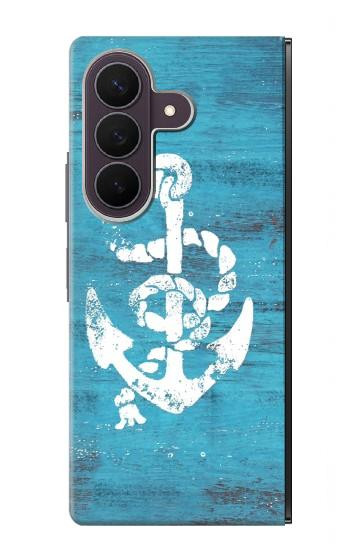 S3053 Marine Anchor Blue Case For Samsung Galaxy Z Fold 8 Ultra