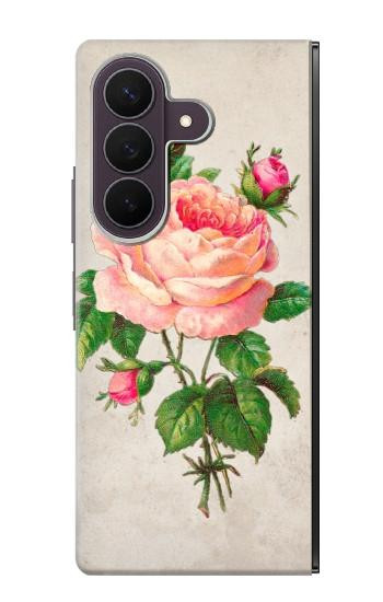 S3079 Vintage Pink Rose Case For Samsung Galaxy Z Fold 8 Ultra