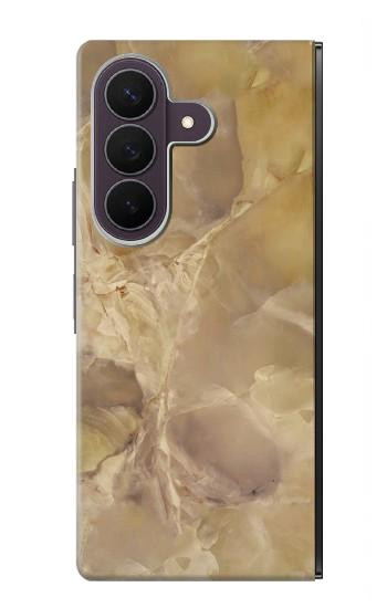 S3240 Yellow Marble Stone Case For Samsung Galaxy Z Fold 8 Ultra