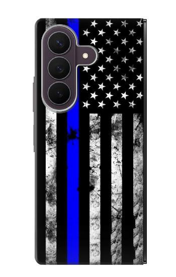 S3244 Thin Blue Line USA Case For Samsung Galaxy Z Fold 8 Ultra