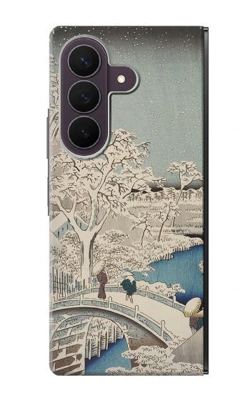 S3350 Utagawa Hiroshige Drum Bridge Yuhi Hill in Meguro Case For Samsung Galaxy Z Fold 8 Ultra