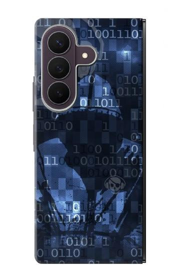 S3431 Digital Code Cyber Hacker Case For Samsung Galaxy Z Fold 8 Ultra