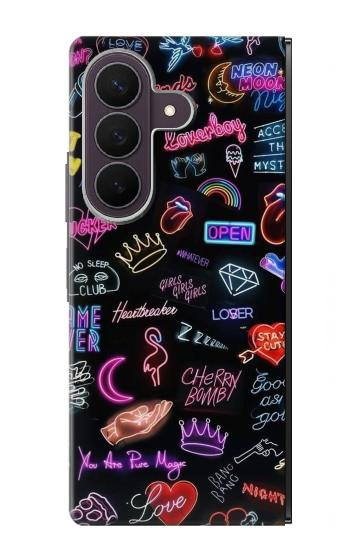 S3433 Vintage Neon Graphic Case For Samsung Galaxy Z Fold 8 Ultra