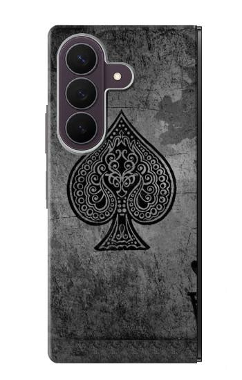 S3446 Black Ace Spade Case For Samsung Galaxy Z Fold 8 Ultra