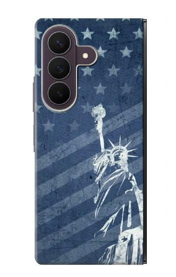 S3450 US Flag Liberty Statue Case For Samsung Galaxy Z Fold 8 Ultra