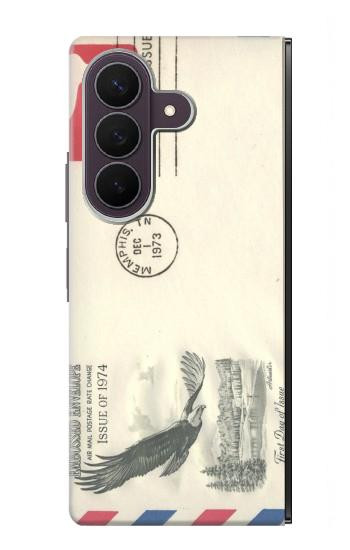 S3551 Vintage Airmail Envelope Art Case For Samsung Galaxy Z Fold 8 Ultra
