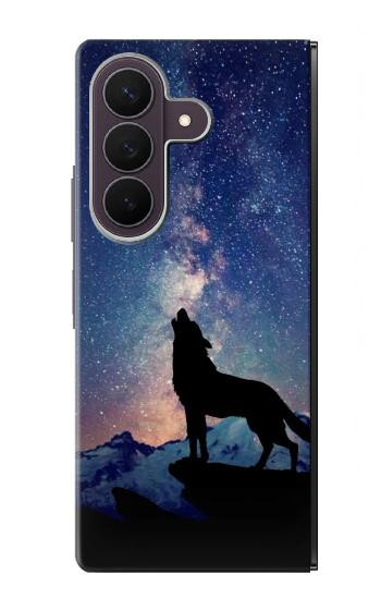 S3555 Wolf Howling Million Star Case For Samsung Galaxy Z Fold 8 Ultra