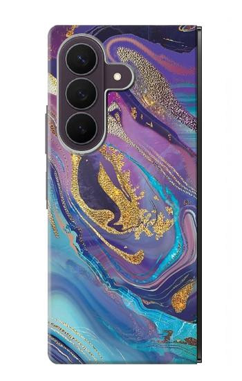 S3676 Colorful Abstract Marble Stone Case For Samsung Galaxy Z Fold 8 Ultra