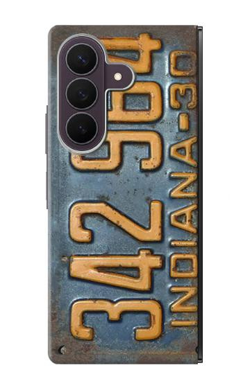 S3750 Vintage Vehicle Registration Plate Case For Samsung Galaxy Z Fold 8 Ultra