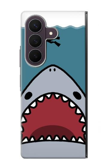S3825 Cartoon Shark Sea Diving Case For Samsung Galaxy Z Fold 8 Ultra
