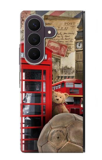 S3856 Vintage London British Case For Samsung Galaxy Z Fold 8 Ultra