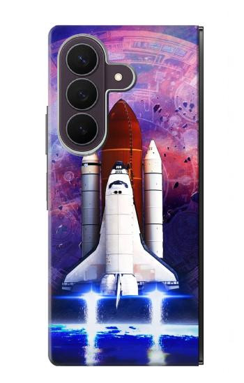 S3913 Colorful Nebula Space Shuttle Case For Samsung Galaxy Z Fold 8 Ultra