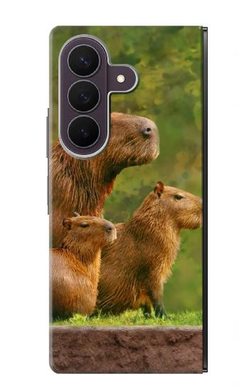 S3917 Capybara Family Giant Guinea Pig Case For Samsung Galaxy Z Fold 8 Ultra