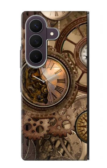 S3927 Compass Clock Gage Steampunk Case For Samsung Galaxy Z Fold 8 Ultra